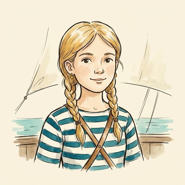Tegnet portrett av Helene